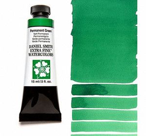 Farba akwarelowa Daniel Smith 070 Permanent Green extra fine watercolours seria 1 15 ml